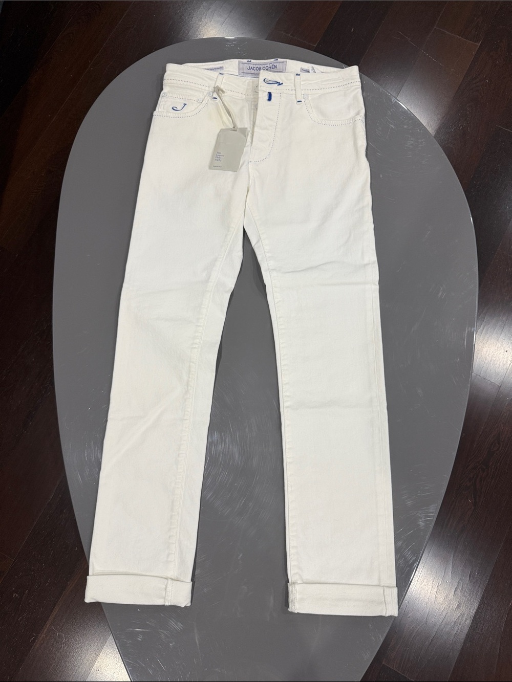 Jacob Cohen Cream Womens Slim Straight Jeans